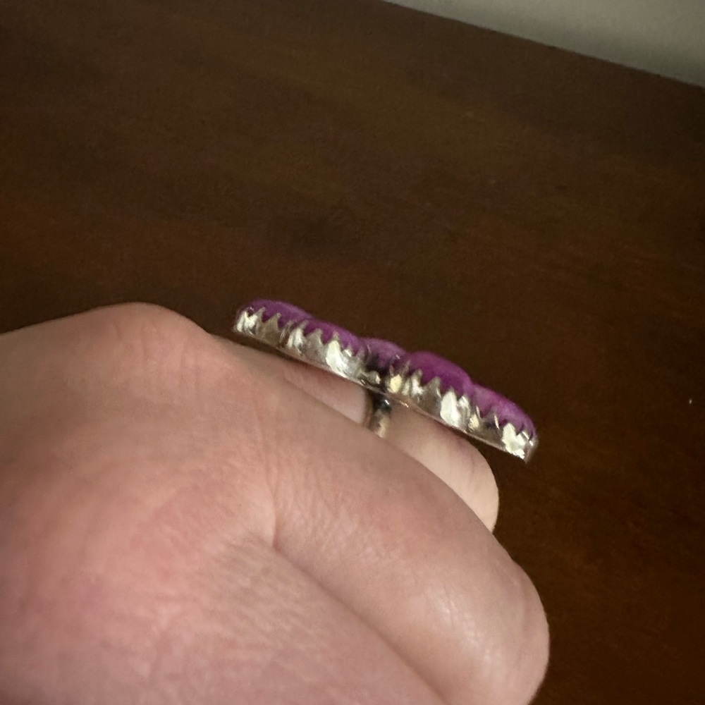 Solid Sterling Flower Ring - image 7